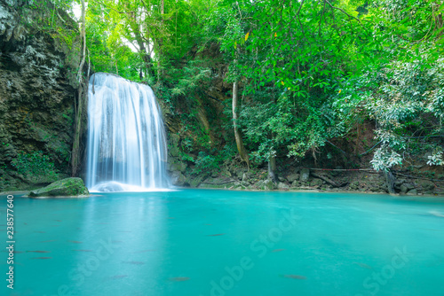 Fototapeta Naklejka Na Ścianę i Meble -  Erawan Waterfall in Kanchanaburi,Thailand