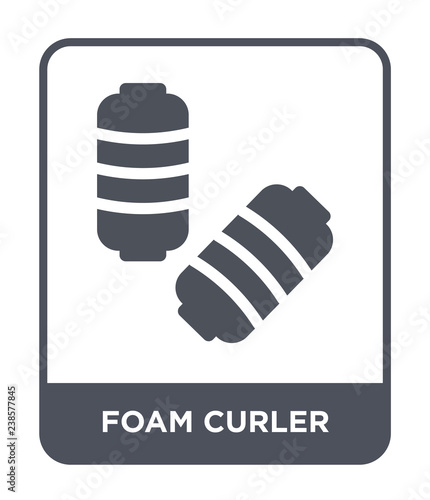 foam curler icon vector