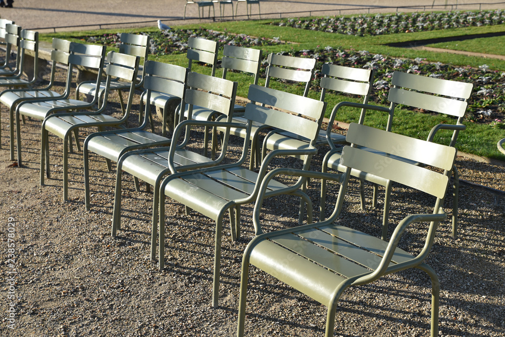 Chaises au jardin du Luxembourg à Paris, France Stock Photo Adobe Stock