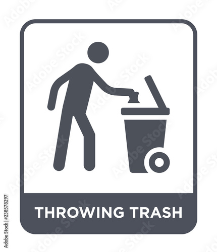 throwing trash icon vector