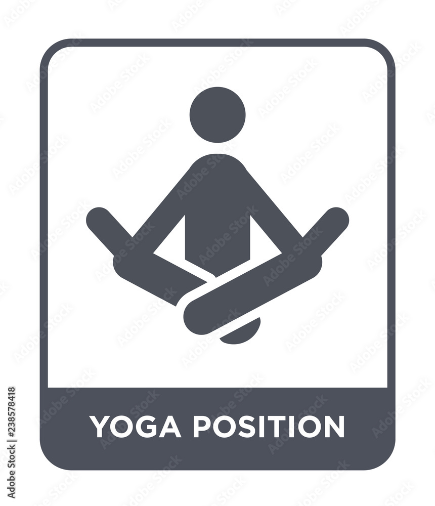 yoga position icon vector