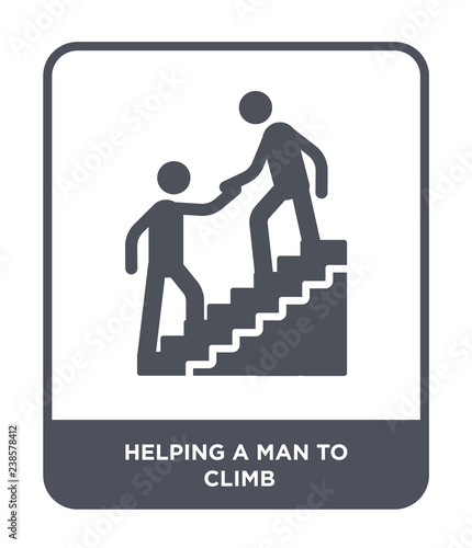 helping a man to climb icon vector