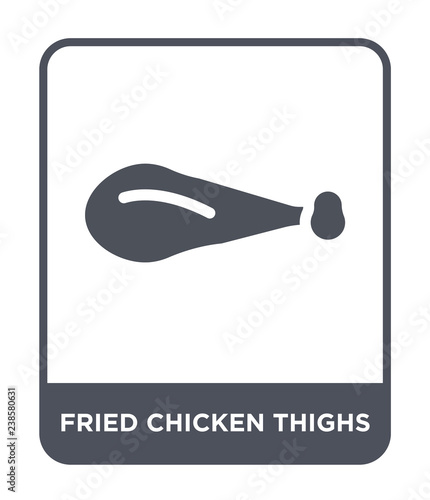 fried chicken thighs icon vector