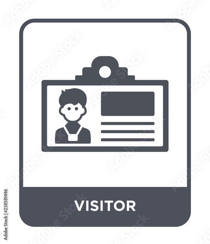 Canvas Print visitor icon vector