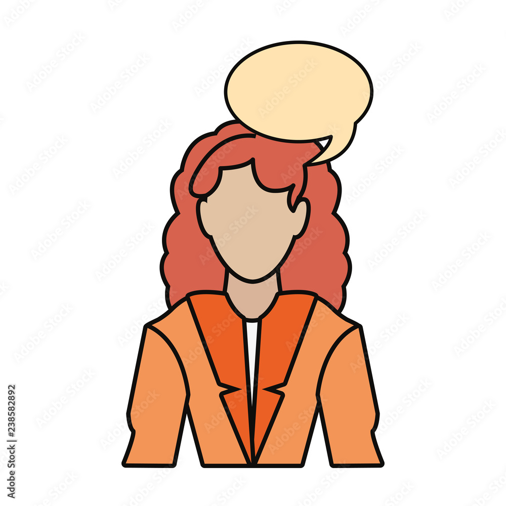 woman portrait with speech bubble woman portrait with speech bubble