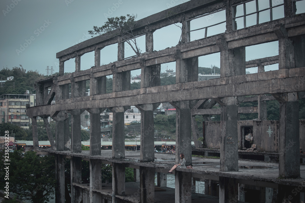Abandoned ship yard in Keelung, Taiwan Abandoned ship yard in Keelung, Taiwan