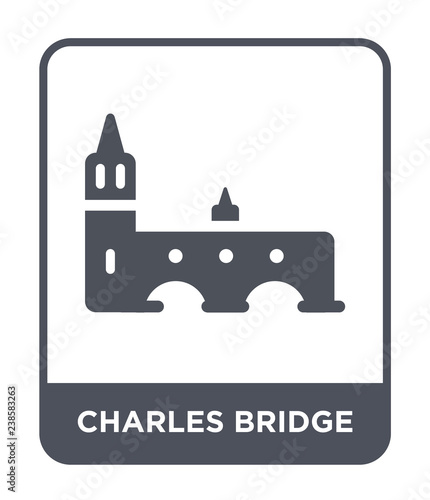 charles bridge icon vector