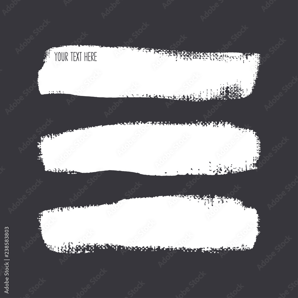 Set of brush strokes Set of brush strokes