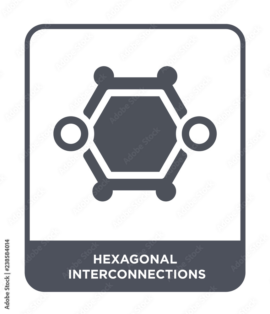 hexagonal interconnections icon vector hexagonal interconnections icon vector