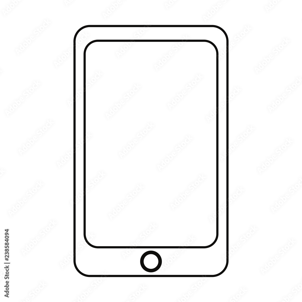 smartphone device on white background smartphone device on white background