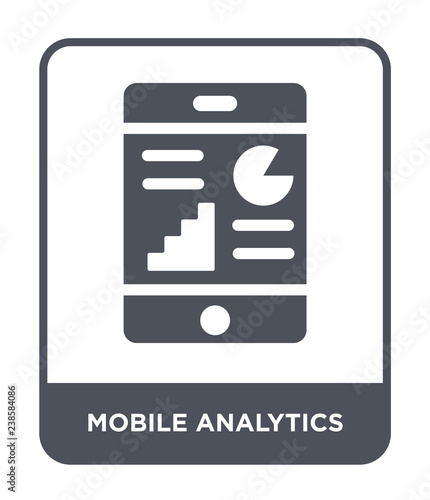 mobile analytics icon vector