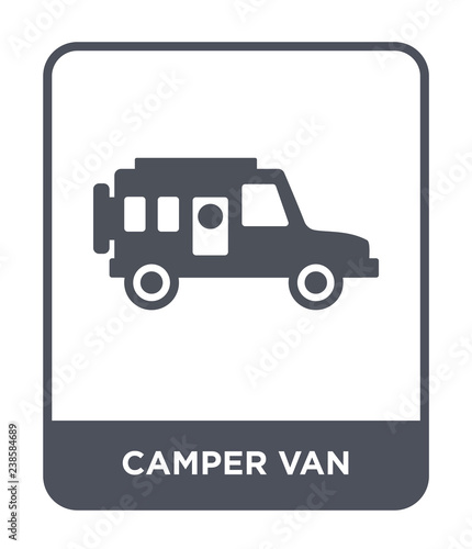 camper van icon vector