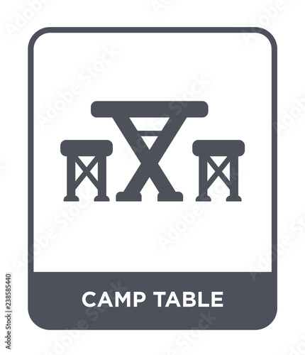 camp table icon vector