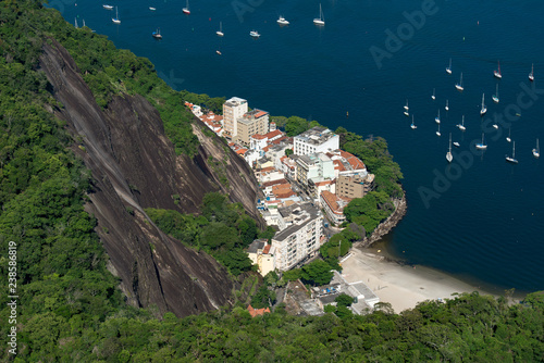 Narrow Neighborhood of Urca at the Foot of the Sugarloaf Mountain, Between the Rock and Guanabara Bay, in Rio de Janeiro, Brazil