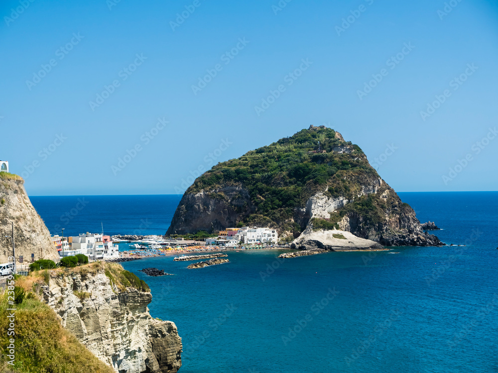 Italy, Campania, Gulf of Naples, Naples, Ischia, Forio, Port and Bay of Sant'Angelo