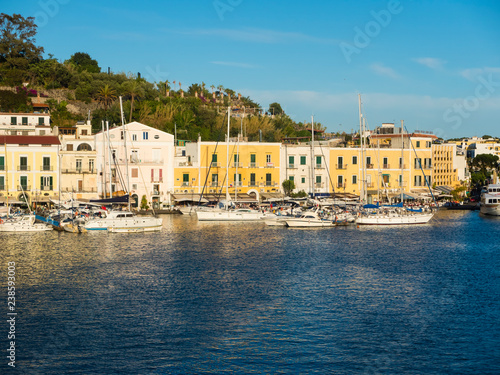 Port of Ischia in the morning  Ischia island  Naples  Gulf of Naples  Campania  Italy