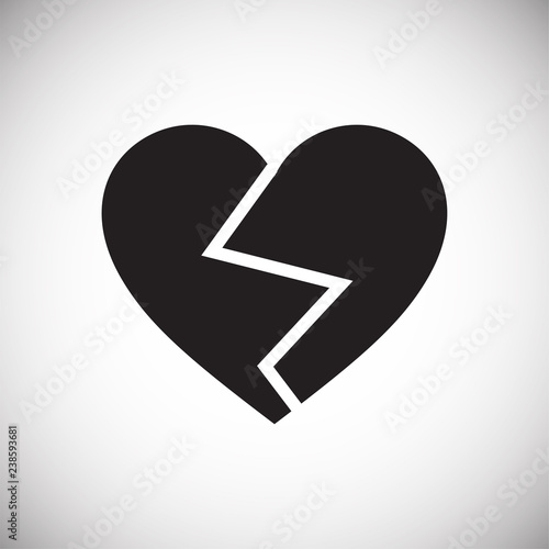 Heart icon on white background for graphic and web design, Modern simple vector sign. Internet concept. Trendy symbol for website design web button or mobile app