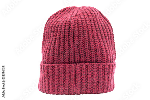 wool hat isolated on white background - clipping paths