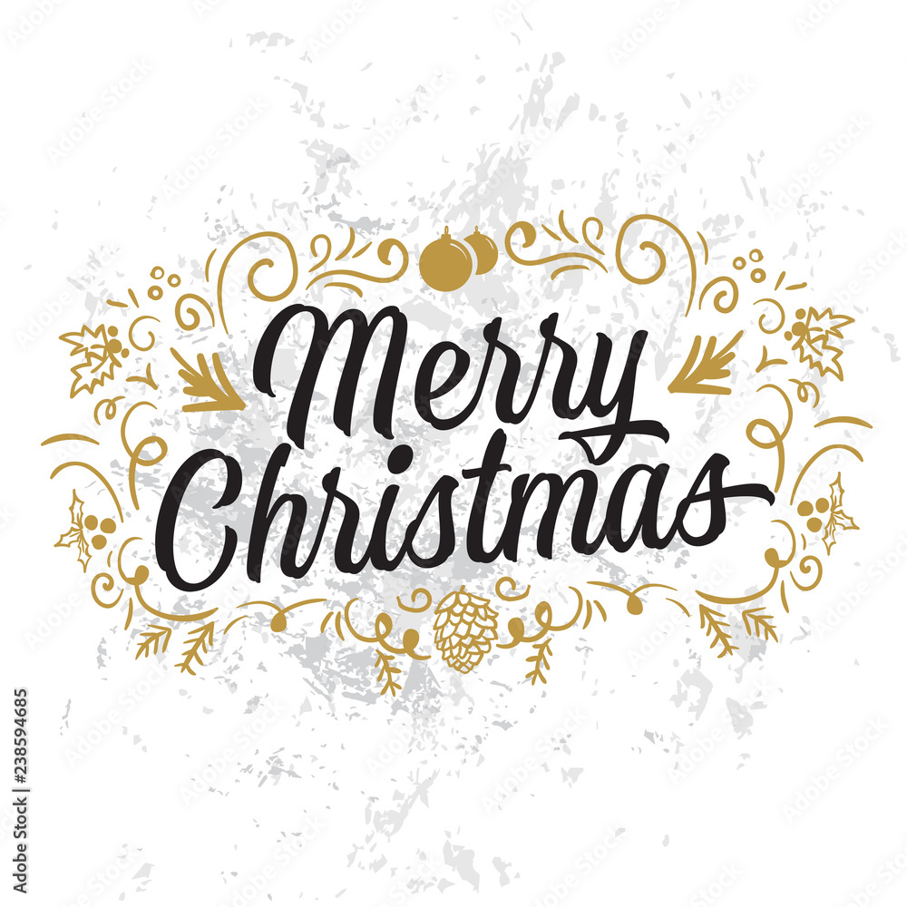 Merry Christmas. Typography. Vector logo, text design. Greeting card. Merry Christmas. Typography. Vector logo, text design. Greeting card.