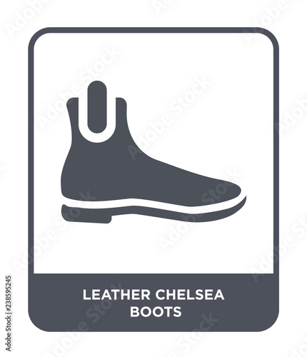 leather chelsea boots icon vector