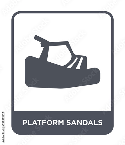 platform sandals icon vector