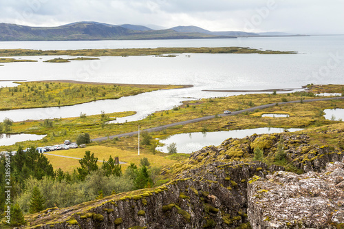 Landscape in Thingvellir National Park, Iceland