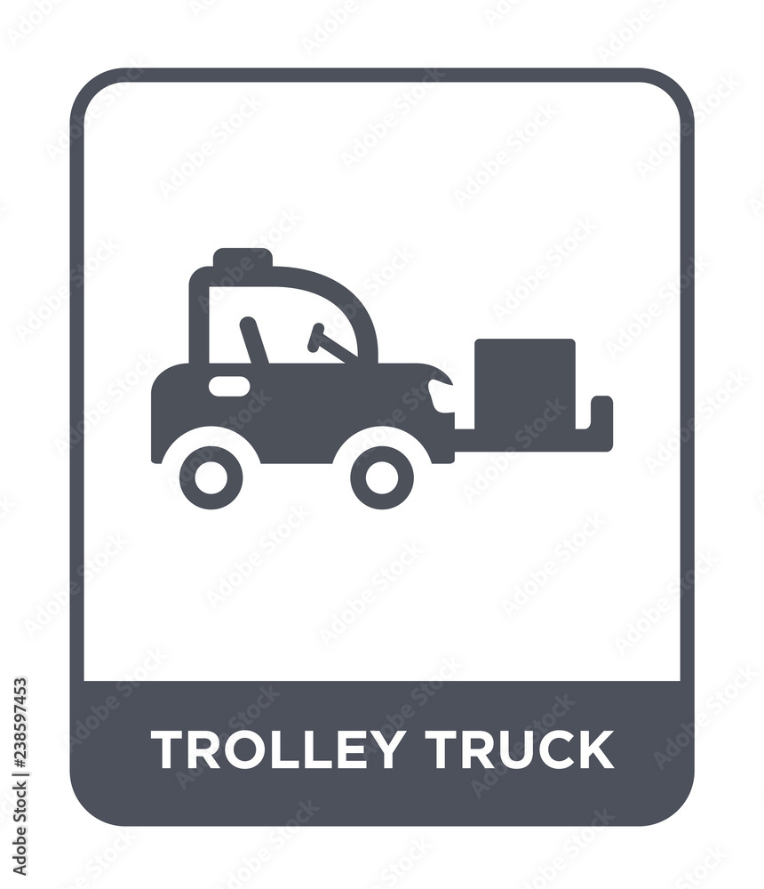 trolley truck icon vector