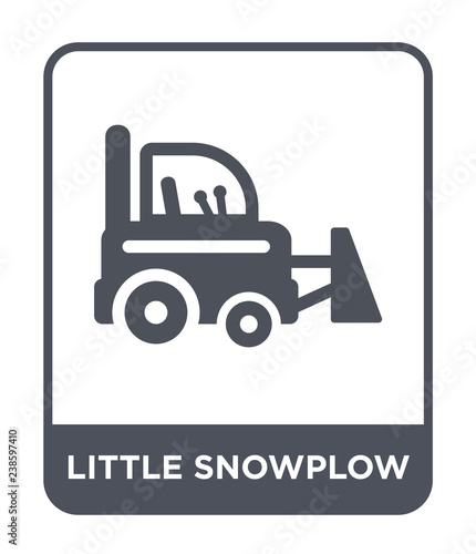 little snowplow icon vector