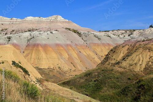 Afternoon view from Badlands National Park in South Dakota