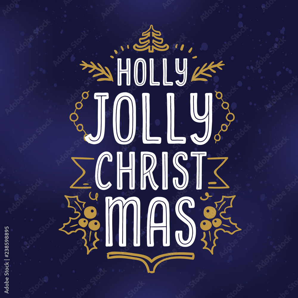 Naklejka premium Merry Christmas typography.