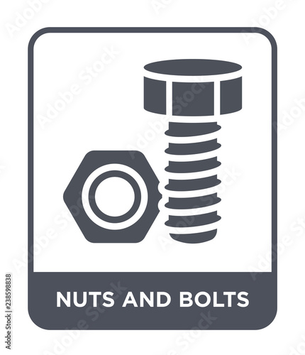 nuts and bolts icon vector