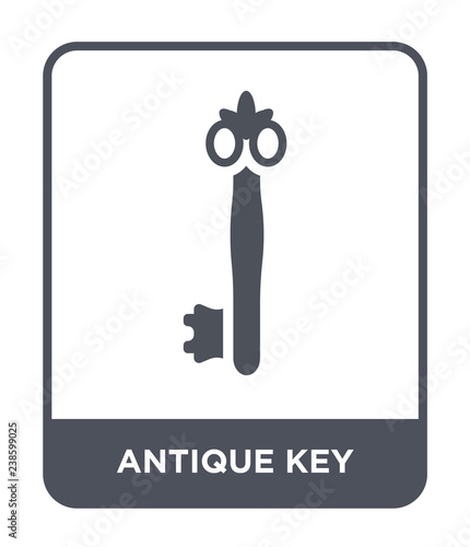 antique key icon vector
