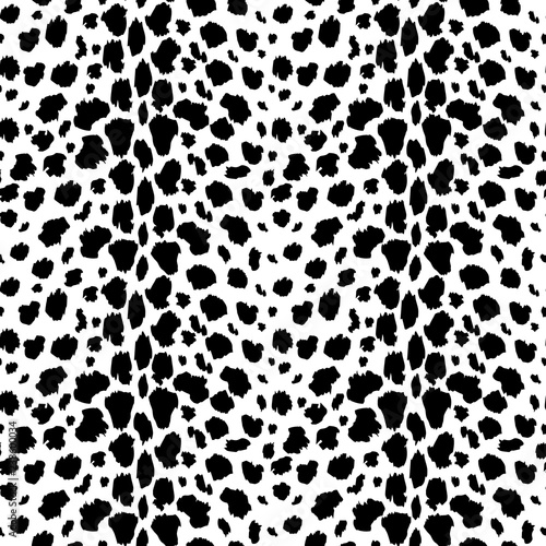 leopard pattern texture repeating seamless monochrome black and white. Fashion and stylish background eps 10