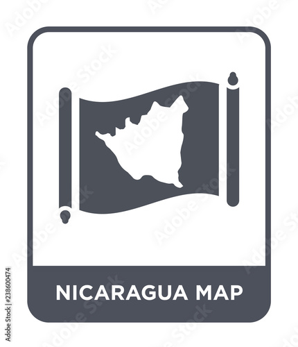 nicaragua map icon vector
