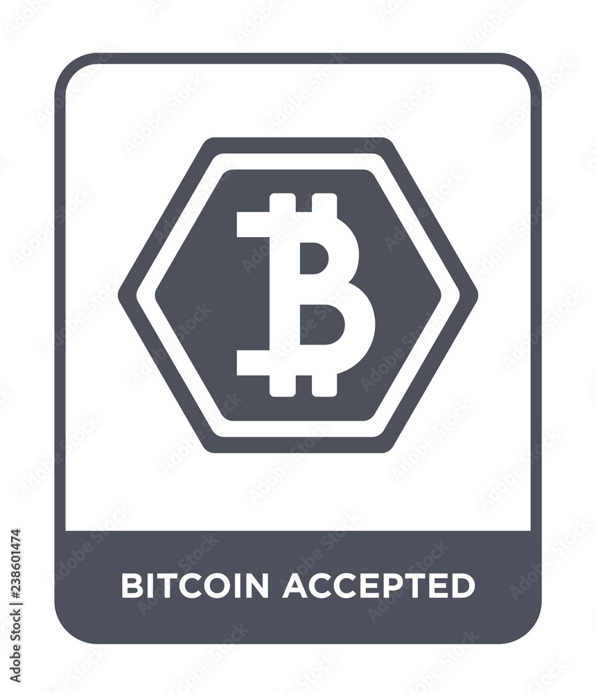 bitcoin accepted icon vector bitcoin accepted icon vector