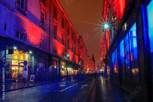 Photography A street of Lyon on December 8