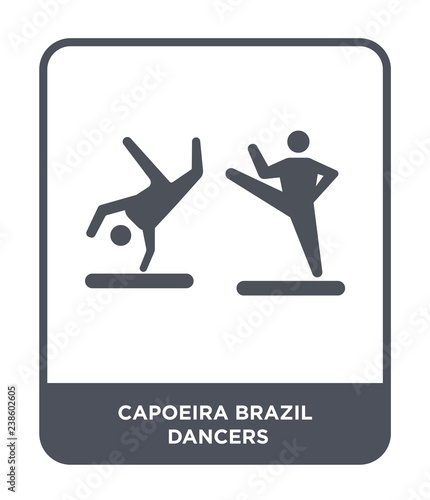 capoeira brazil dancers icon vector