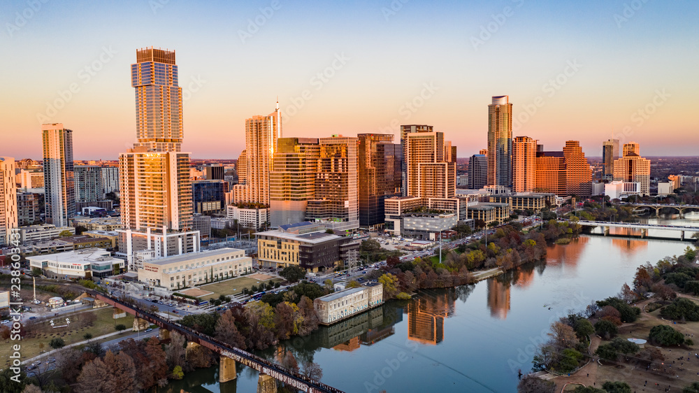 Obraz premium Austin Winter Sunset