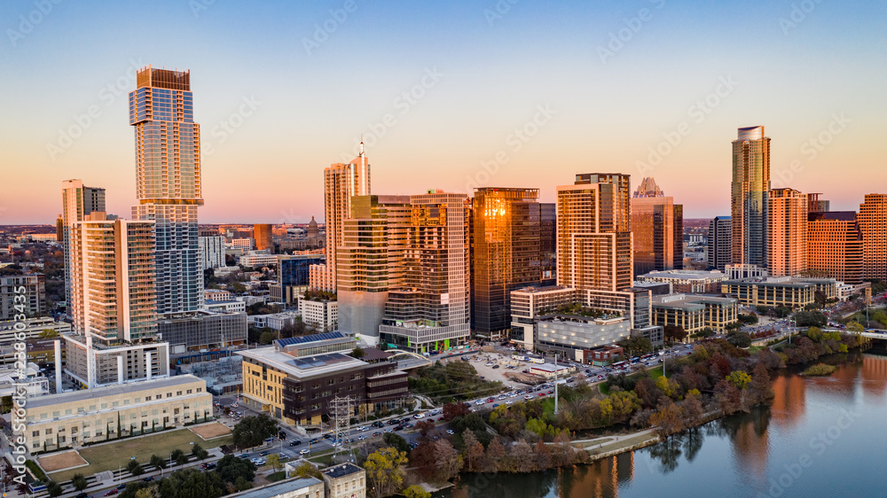 Fototapeta premium Austin Winter Sunset