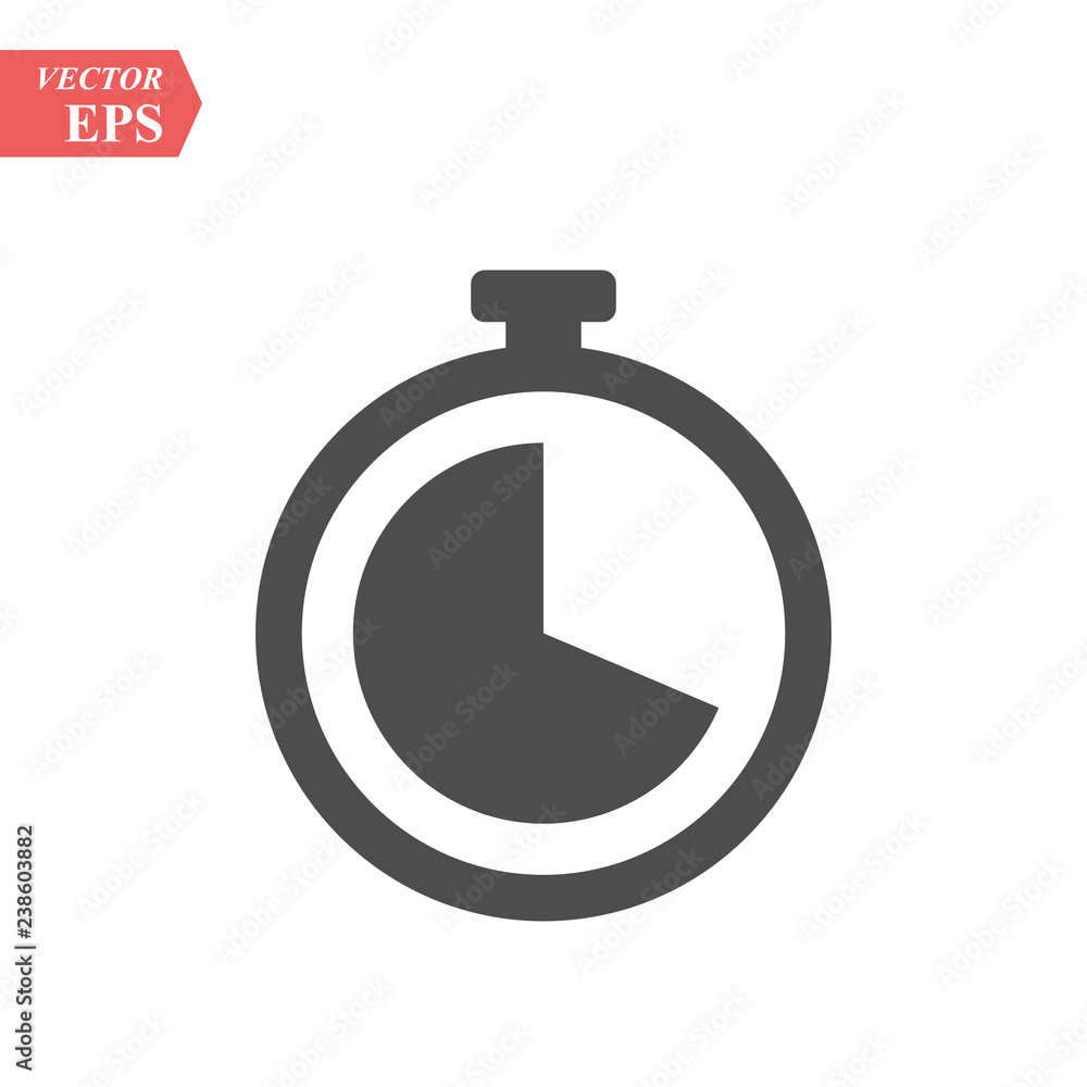 Clock vector icon. Time vector illustration. Trendy Flat style for graphic design, Web site, UI Clock vector icon. Time vector illustration. Trendy Flat style for graphic design, Web site, UI