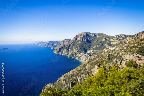 Amalfi Coast with beautiful Gulf of Salerno  Campania  Italy