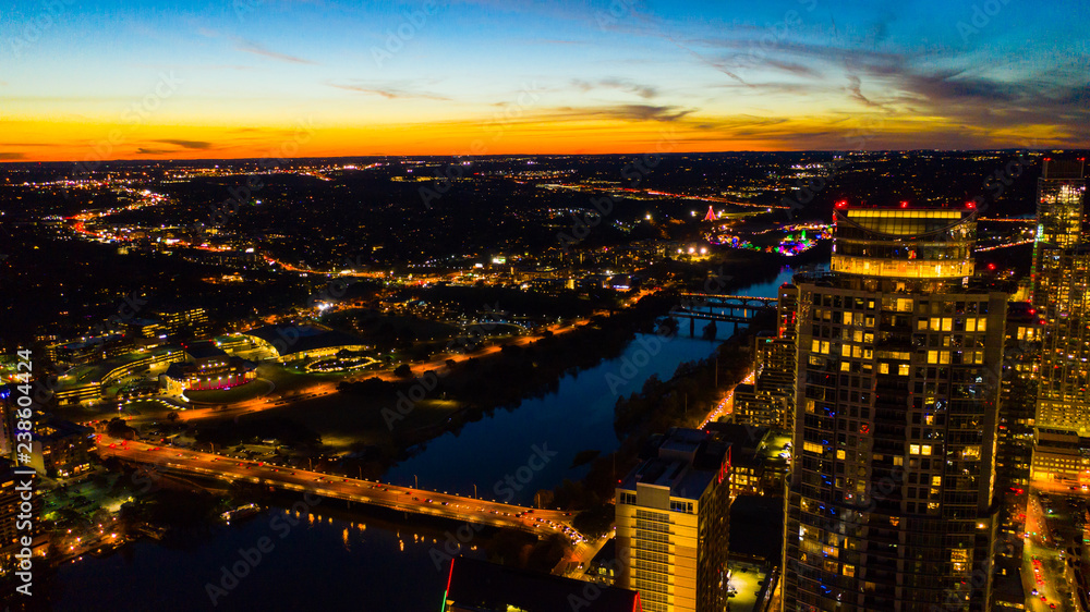 Obraz premium Austin Winter Sunset