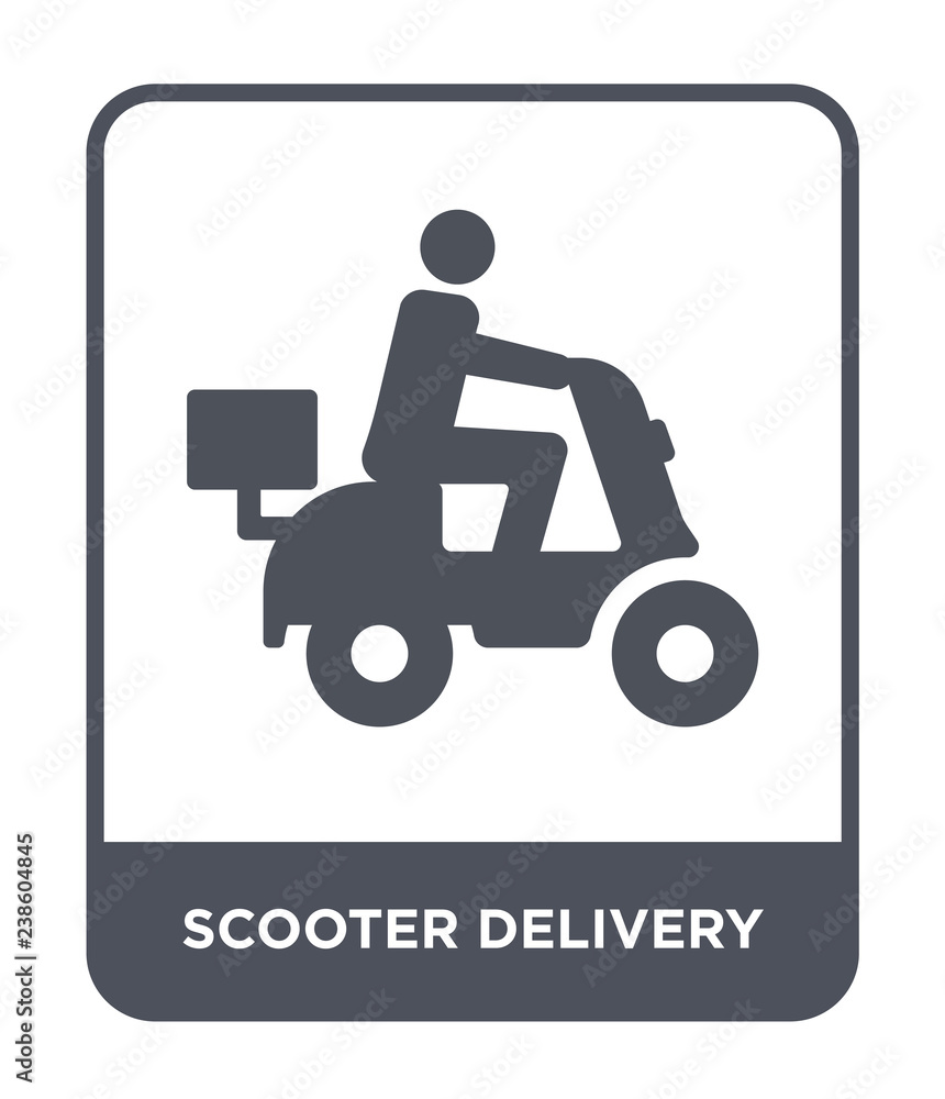 scooter delivery icon vector