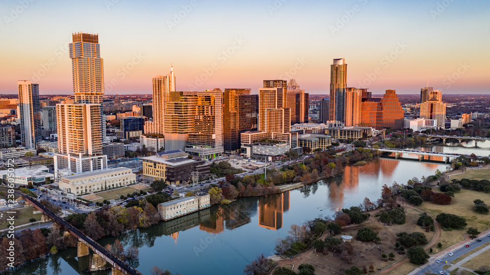 Fototapeta premium Austin Winter Sunset