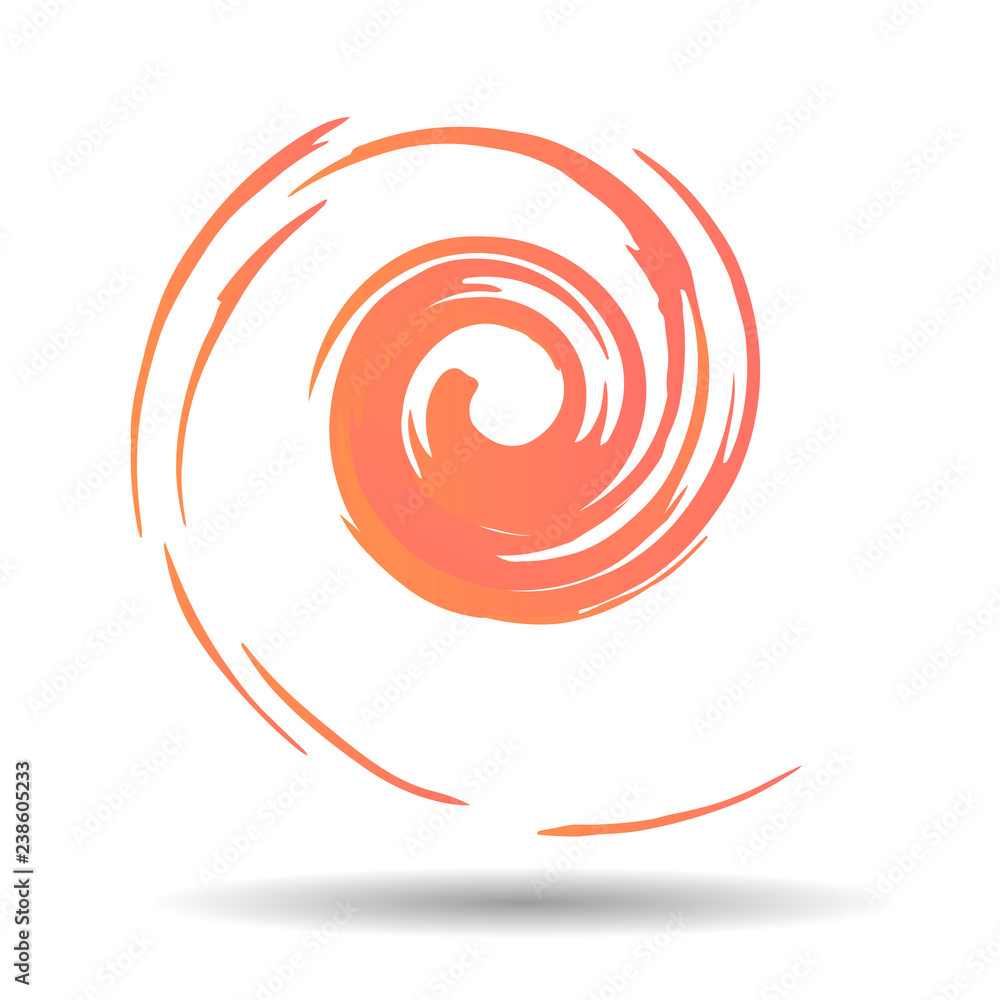 Abstract trendy vector image with paint spiral. Abstract trendy vector image with paint spiral.