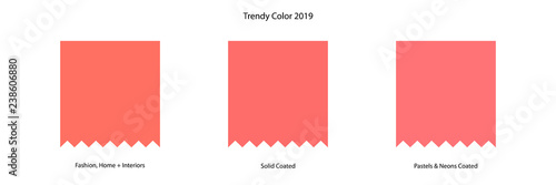 Trendy color scheme by plain color patches in rgb