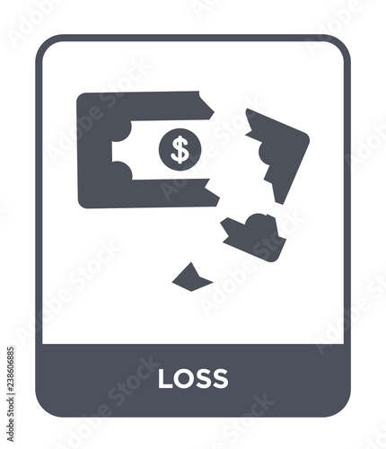 loss icon vector
