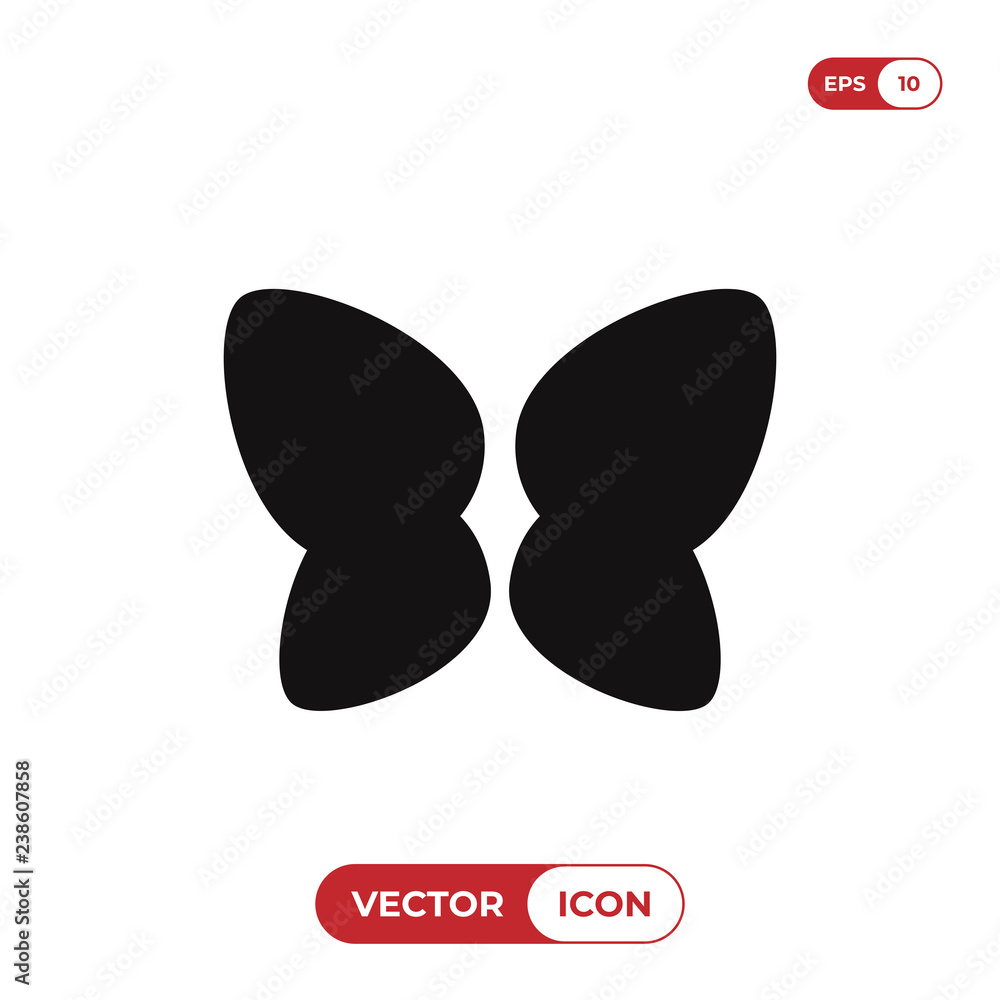 Butterfly wings icon vector Butterfly wings icon vector