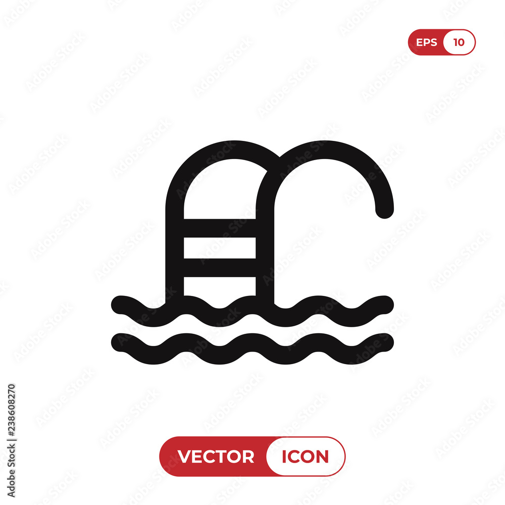 Pool icon vector