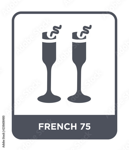 french 75 icon vector